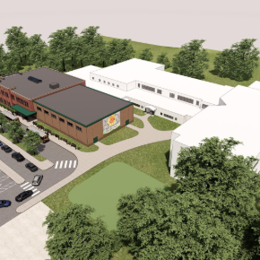 Rendering of the courtyard in the purposed new CA/CTEC